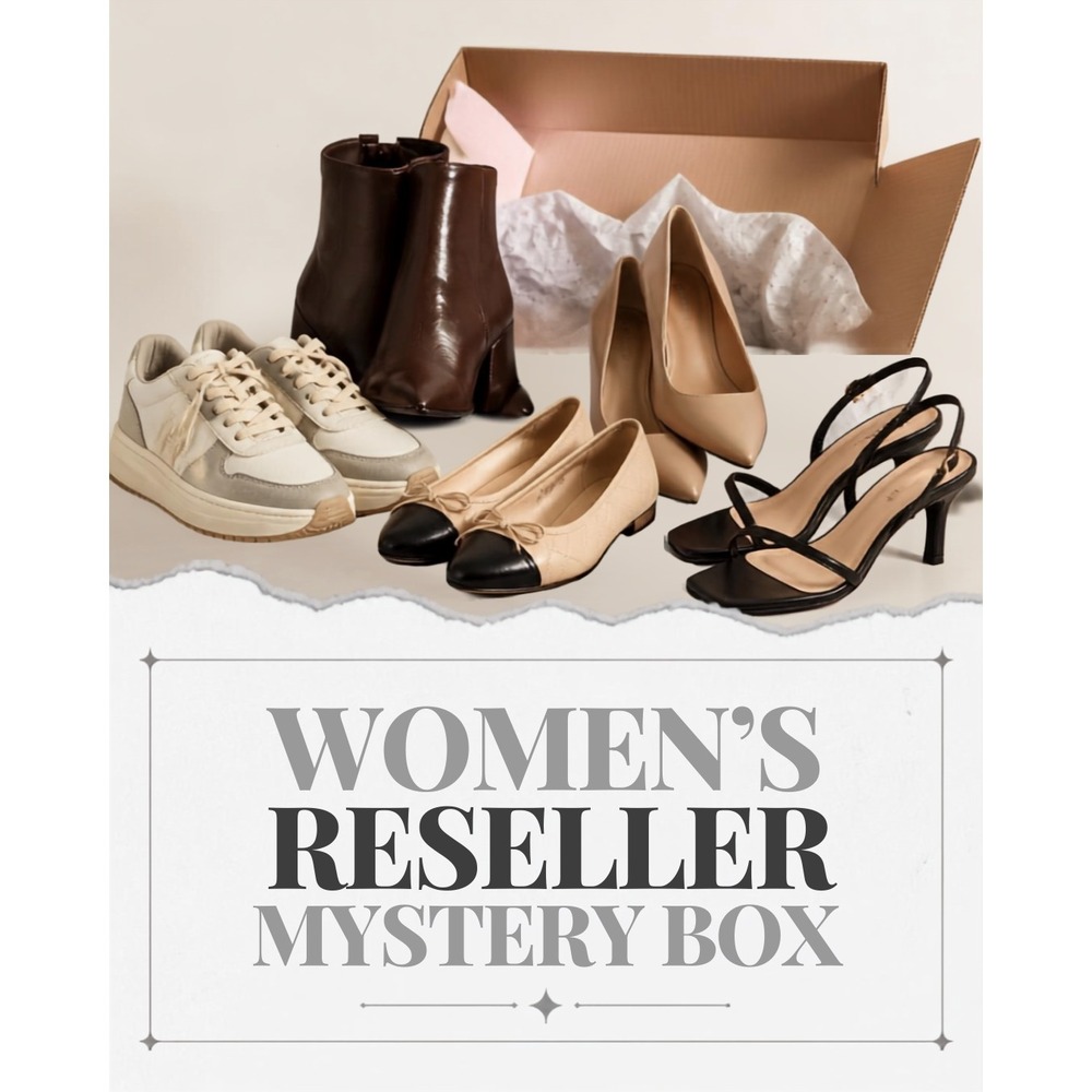 Womans Bulk Shoes 5 Pounds Various Sizes & Styles Reseller Bundle Box